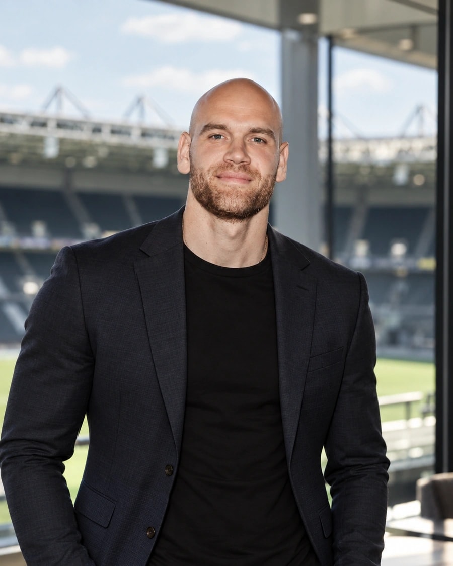 Florin Hoffmann at the stadium